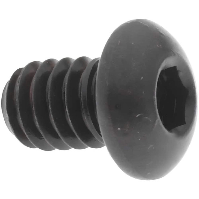 MSC 25C37KBC Button Socket Cap Screw: 1/4-20 x 3/8, Alloy Steel, Black Oxide Coated