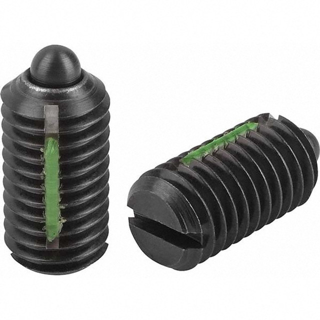 KIPP K0323.A6 Threaded Spring Plunger: 5/8-11, 0.9449" Thread Length, 0.3346" Dia, 0.1772" Projection