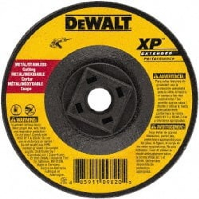 DeWALT DW8858H Depressed Center Wheel: Type 27, 5" Dia, 0.045" Thick, Zirconia Alumina