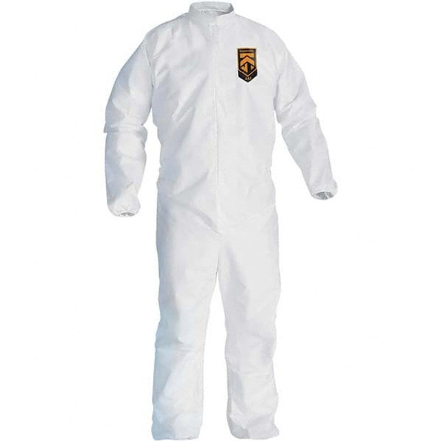 KleenGuard 41491 Disposable Coveralls: Size Small, Film Laminate, Zipper Closure