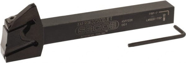 Seco 02823299 0.256" Max Depth, 0.031" to 0.118" Width, External Right Hand Indexable Grooving Toolholder