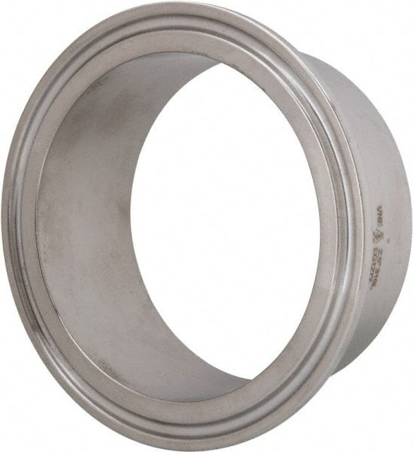 VNE EG14AM7-6L2.5 Sanitary Stainless Steel Pipe Welding Ferrule: 2-1/2", Clamp Connection