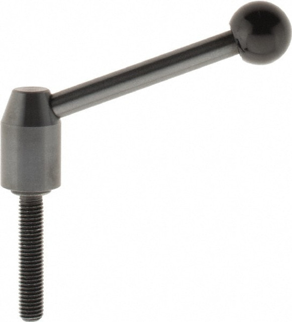 J.W. Winco 10N50A12/E Metric Size Threaded Stud Adjustable Clamping Handle: M10 x 1.50 Thread, 16 mm Hub Dia, Steel