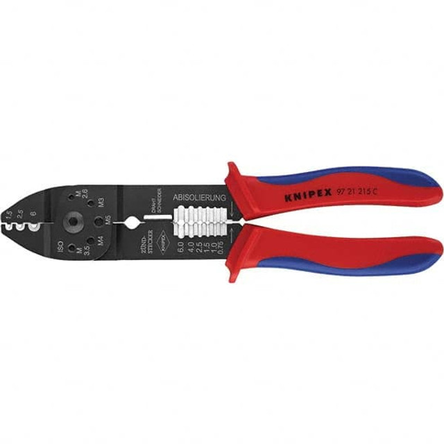 Knipex 97 21 215 SB Crimpers; Crimper Type: Crimping Plier ; Terminal Type: Various ; Features: Comfort Grip ; Style: Crimping Pliers