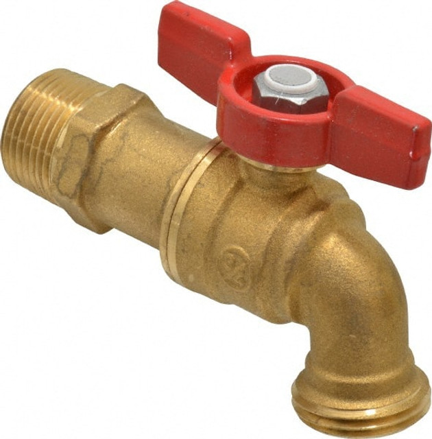 Legend Valve 107-168 3/4 Inch Pipe, 125 psi WOG Rating, Brass Hose Bibb, Stop Valve