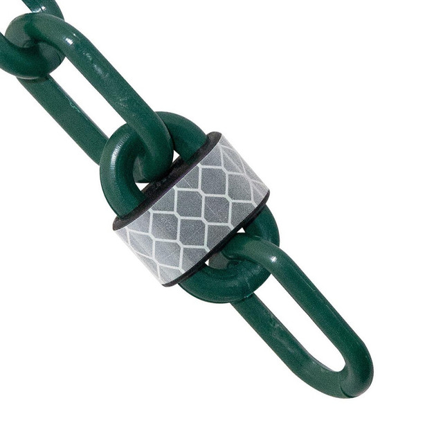 Mr. Chain 52054-100 Safety Barrier Chain: Plastic, Evergreen, 100' Long, 2" Wide