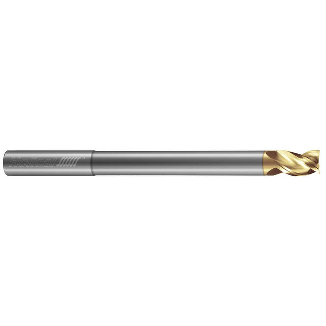 Helical Solutions 82474 Square End Mill: 1/4" Dia, 3/8" LOC, 3 Flutes, Solid Carbide