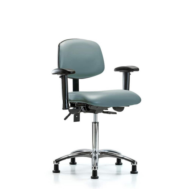 Blue Ridge Ergonomics MSC48758 Task Chair: Vinyl, Storm