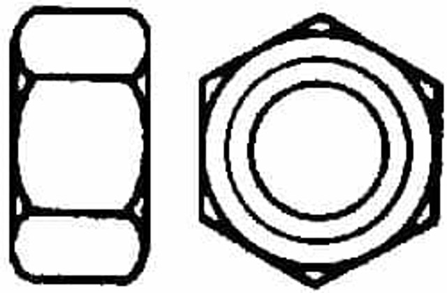 MSC 444104BR Hex Nut: 1-1/8 - 7, Grade L9 Steel, Zinc Yellow Dichromate Cad & Waxed Finish