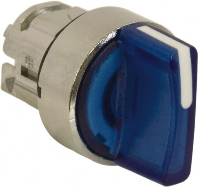 Schneider Electric ZB4BK1763 Selector Switch: 3 Positions, Momentary (MO), Blue Handle