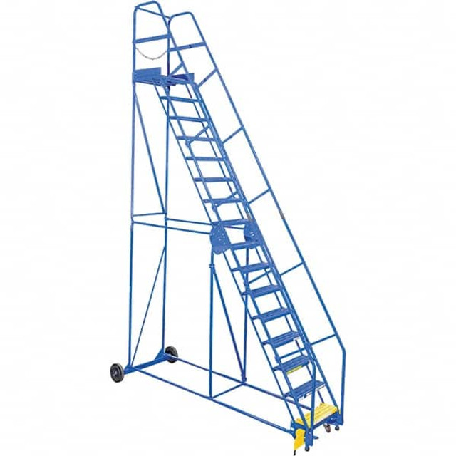 Vestil LAD-16-21-G Steel Rolling Ladder: Type 1A, 16 Step