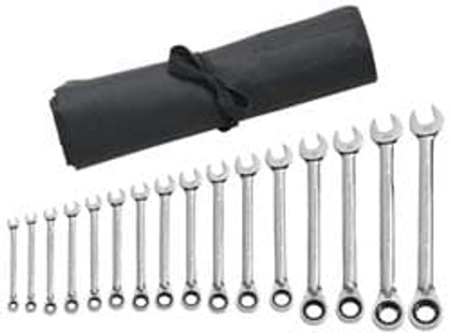 GEARWRENCH 9567RN Combination Wrench Set: 7 Pc, 1/2" 11/16" 3/4" 3/8" 5/8" 7/16" & 9/16" Wrench, Inch