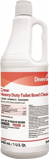 Diversey DVO04560 Crew Heavy Duty Toilet Bowl Cleaner, 32 oz, RTU, 12/CT