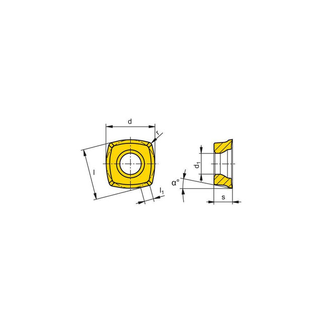 Ceratizit 5101761500 Milling Insert: XOLX 190615SR-M50 CTPK220, CTPK220, Solid Carbide