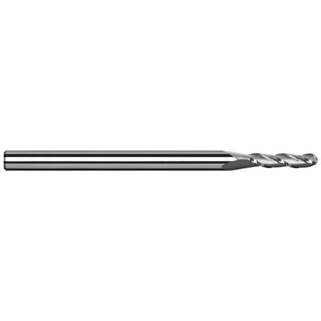 Harvey Tool 989808 Ball End Mill: 0.125" Dia, 0.375" LOC, 3 Flute, Solid Carbide