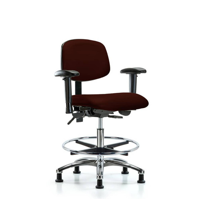 Blue Ridge Ergonomics MSC48876 Task Chair: Vinyl, Burgundy