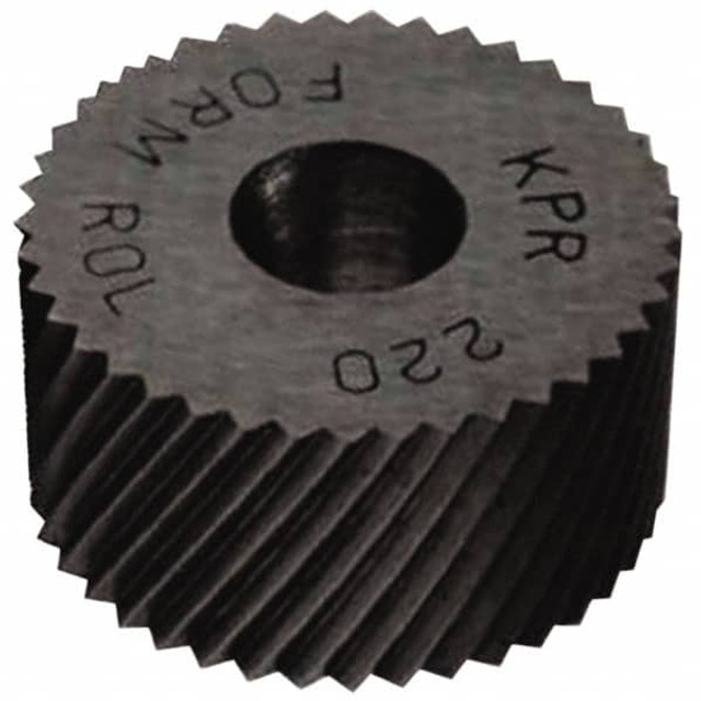 MSC OUR-225 Standard Knurl Wheel: 1" Dia, 90 ° Tooth Angle, 25 TPI, Diagonal, High Speed Steel
