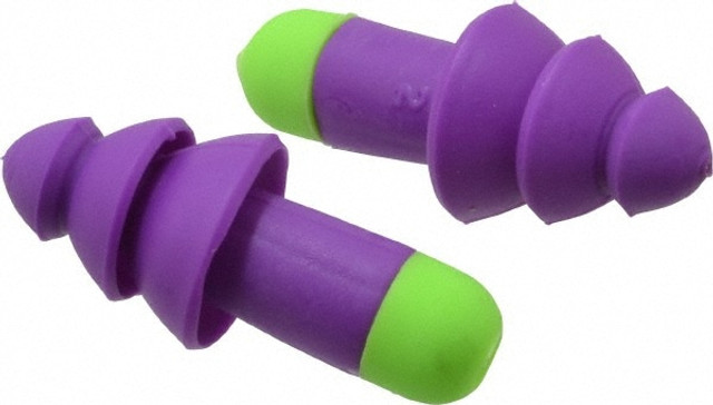 Moldex 6400 Earplugs: 27 dB, Flanged, Push-In Stem, Uncorded