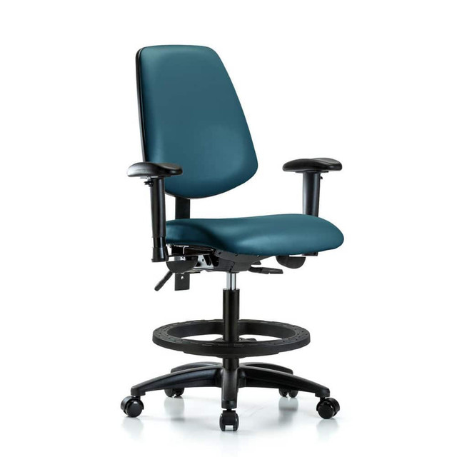 Blue Ridge Ergonomics MSC49658 Task Chair: Vinyl, Marine Blue