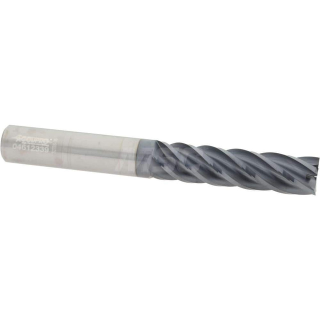 Accupro 546L5000C11 Square End Mill:  0.5000" Dia, 2" LOC, 0.5" Shank Dia, 4" OAL, 5 Flutes, Solid Carbide