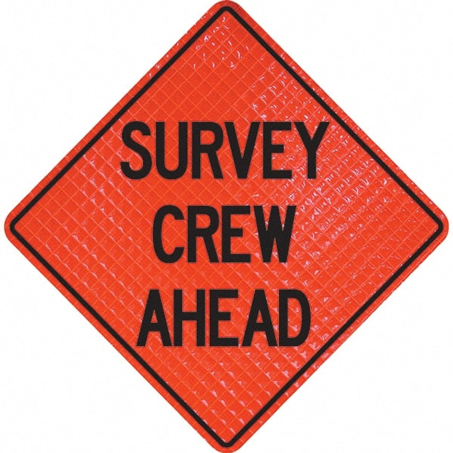 PRO-SAFE 07-800-4041-L Traffic Control Sign: Triangle, "Survey Crew Ahead"
