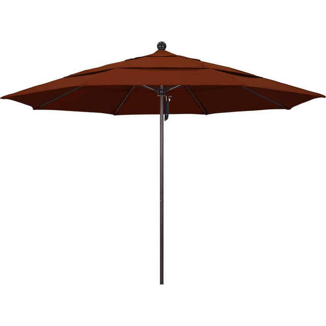 California Umbrella 194061619339 Patio Umbrellas; Fabric Color: Brick ; Base Included: No ; Fade Resistant: Yes ; Diameter (Feet): 11 ; Canopy Fabric: Pacifica