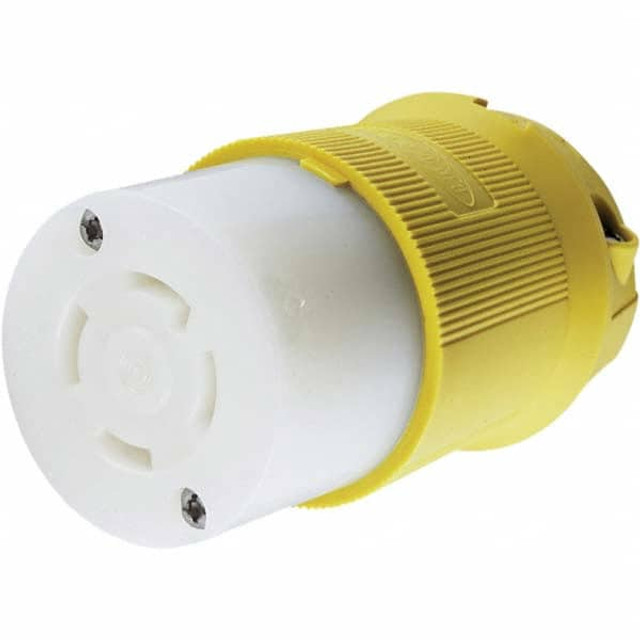 Hubbell Wiring Device-Kellems HBL27CM13 Locking Inlet: Connector, Marine, L14-30R, 125 & 250V, Yellow