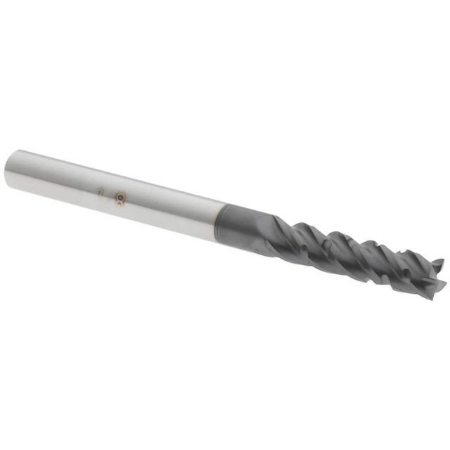 Accupro 12184973 Roughing & Finishing End Mill: 1/8" Dia, 4 Flutes, Square End, Chipbreaker, Solid Carbide