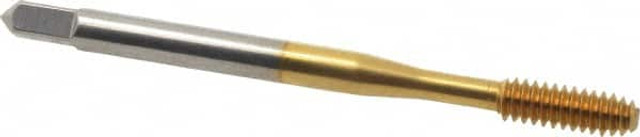 Balax 11289-01T Thread Forming Tap: #6-32 UNC, Bottoming, High Speed Steel, TiN Coated