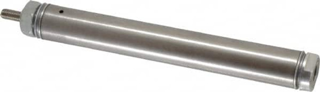 Norgren RP075X3.000-SAN Single Acting Rodless Air Cylinder: 3/4" Bore, 3" Stroke, 250 psi Max, 1/8 NPTF Port, Nose Mount