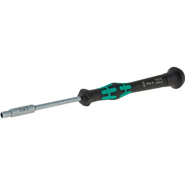 Wera 05118114001 Precision Nut Driver: Solid Shaft, Cushion Grip Handle, 6-1/4" OAL