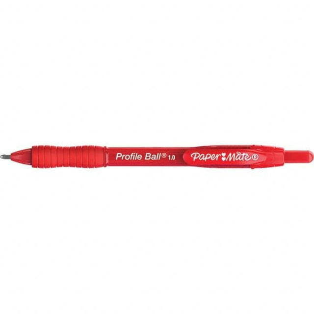 Paper Mate 2095454 Retractable Ball Point Pen: 1 mm Tip, Red Ink