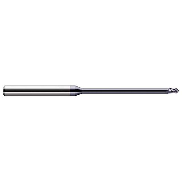 Harvey Tool 970762-C3 Ball End Mill: 0.062" Dia, 0.093" LOC, 3 Flute, Solid Carbide