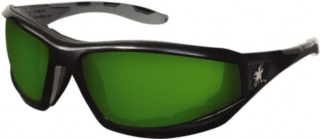 MCR Safety RP2120 Safety Glass: Scratch-Resistant, Green Lenses, Full-Framed