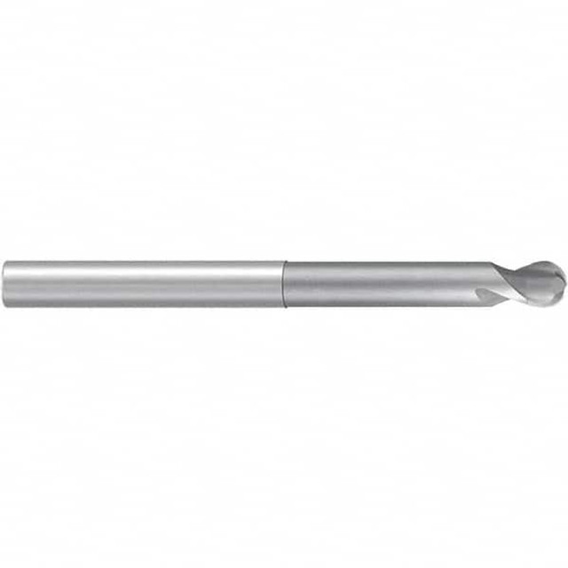 Emuge 1943.01 Ball End Mill: 2 Flute, Solid Carbide