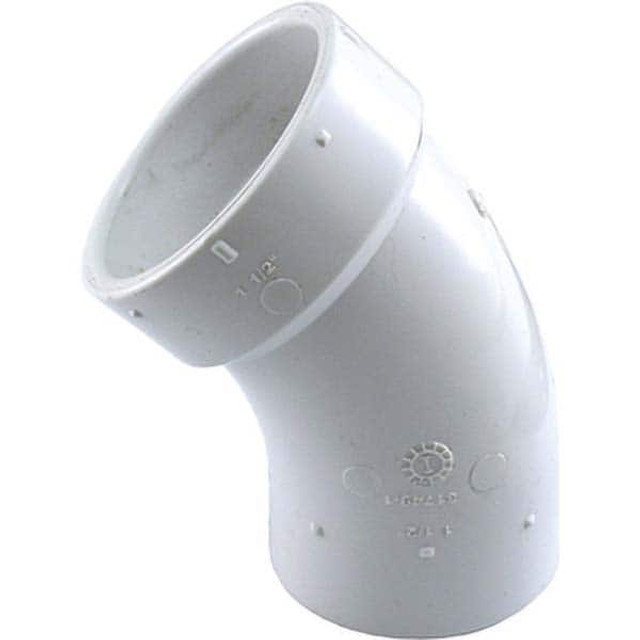 Jones Stephens PSL730 Plastic Pipe Fittings; Fitting Type: Street Elbow ; Fitting Size: 3 in ; Material: PVC ; End Connection: Hub x Hub ; Color: White