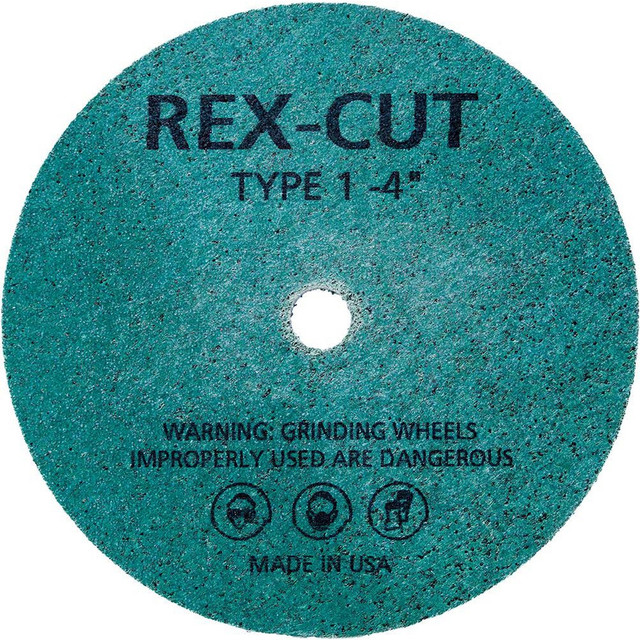 Rex Cut Abrasives 897139 Deburring Wheels; Wheel Diameter (Inch): 4 ; Face Width (Inch): 1/8 ; Center Hole Size (Inch): 3/8 ; Abrasive Material: Aluminum Oxide ; Grade: Coarse ; Wheel Type: Type 1