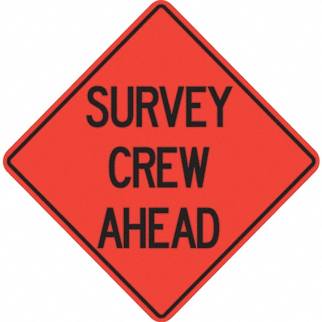 PRO-SAFE 07-800-3721-L Traffic Control Sign: Triangle, "Survey Crew Ahead"