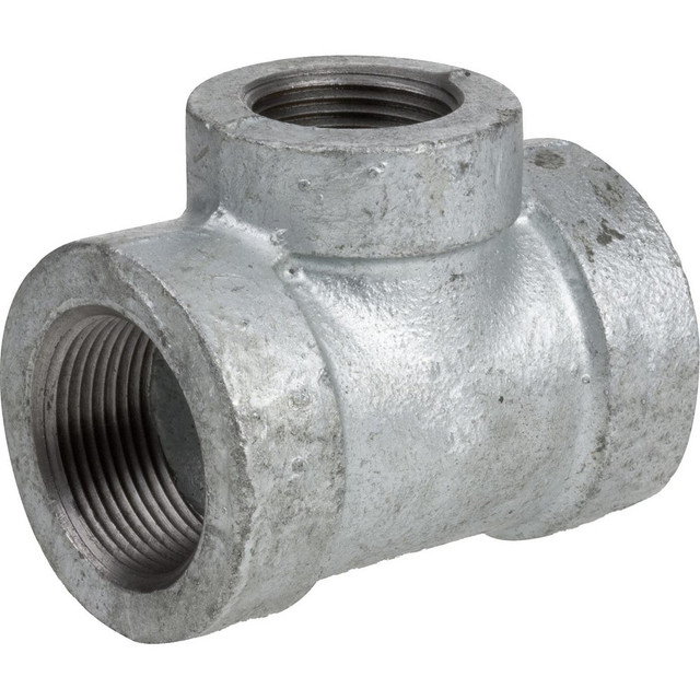 USA Industrials ZUSA-PF-20613 Galvanized Pipe Fittings; Fitting Size: 2 x 1-1/4 ; Material: Galvanized Iron ; Fitting Shape: Tee ; Thread Standard: NPT ; Liquid and Gas Pressure Rating (psi): 300 ; End Connection: Threaded