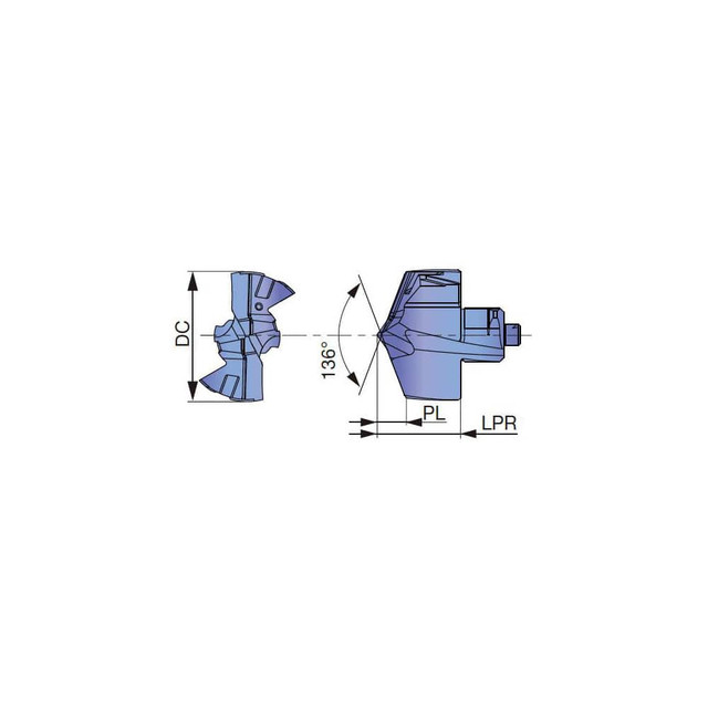 Tungaloy 6900387 Replaceable Drill Tip:  DMC217 AH9130,  136 ° N/A