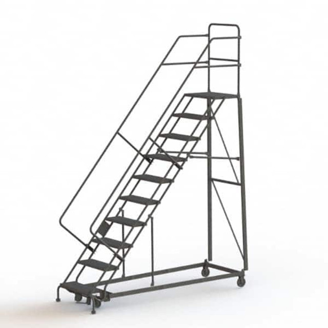 TRI-ARC KDHS110246 Steel Rolling Ladder: 10 Step