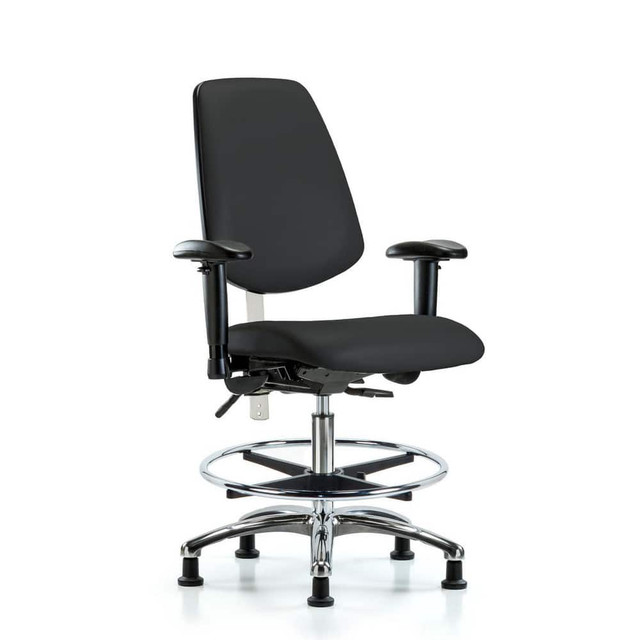 Blue Ridge Ergonomics MSC44474 Task Chair: Vinyl, Black
