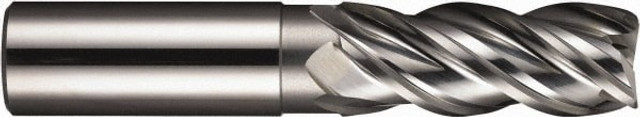 SGS 46891 Corner Radius End Mill: 10 mm Dia, 22 mm LOC, 2.5 mm Radius, 4 Flutes, Solid Carbide