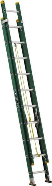 Louisville FE0620 20' High, Type I Rating, Fiberglass Industrial Extension Ladder