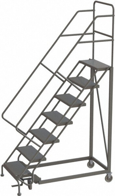 TRI-ARC UKDSR107246 Steel Rolling Ladder: 7 Step