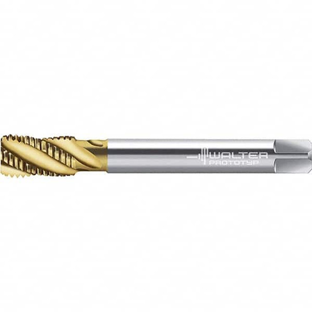 Walter-Prototyp 6149890 Spiral Flute Tap: M14 x 1.50, Metric Fine, 4 Flute, Modified Bottoming, 6HX Class of Fit, Cobalt, TiN Finish