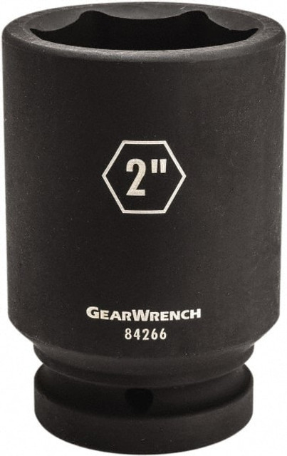 GEARWRENCH 84270 Impact Socket: 1" Drive, 2-1/4" Socket, Hex Drive