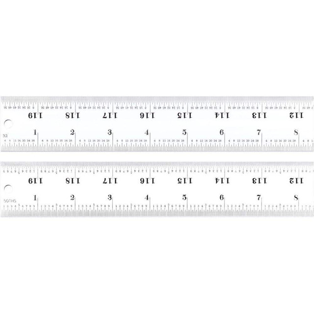 Starrett 56198 Steel Rule: 120" OAL, 16R Graduation, Rigid, 1-1/2" OAW