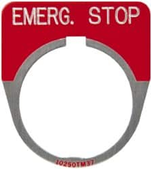 Eaton Cutler-Hammer 10250TM13 Round, Legend Plate - Emergency Stop