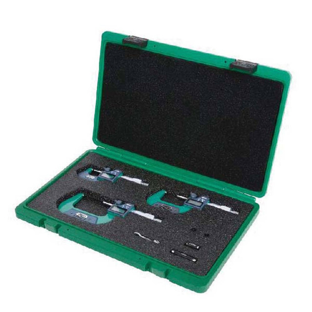 Insize USA LLC 3101-44E Electronic Outside Micrometer: 4", Solid Carbide Measuring Face